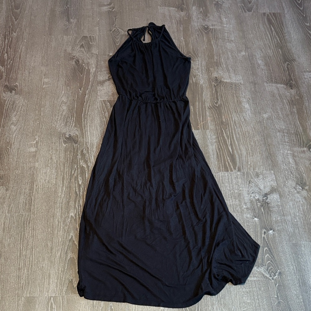 SO Elegant Black Sleeveless Maxi Dress